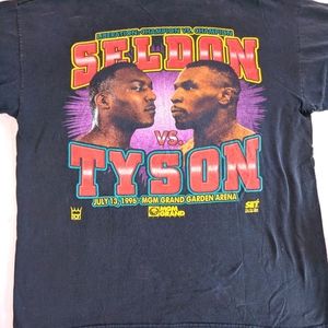 SELDON VS TYSON w/Original (Cancelled) Fight Date of July 13, 1996 RARE XL